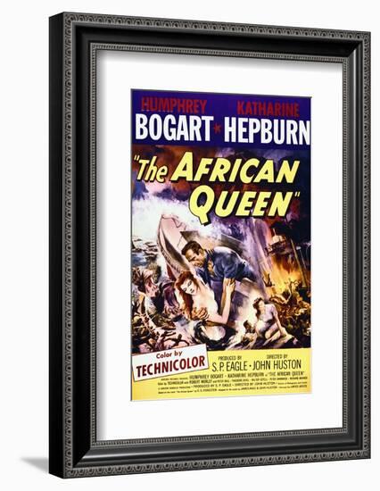 The African Queen - Movie Poster Reproduction-null-Framed Photo