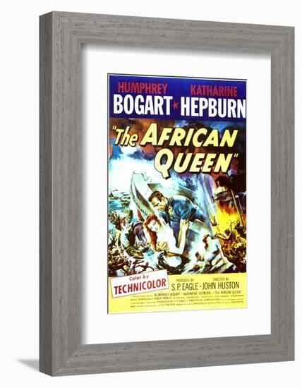 The African Queen - Movie Poster Reproduction-null-Framed Photo