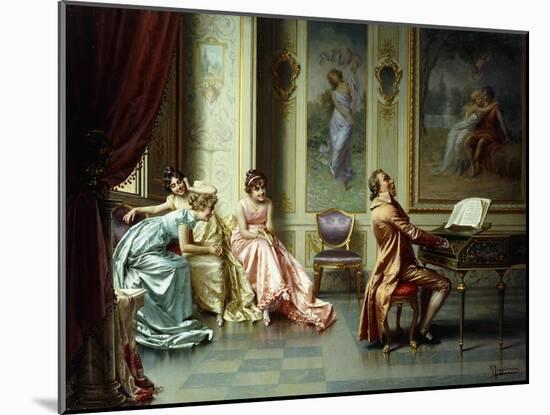 The Afternoon Concert - Out of Tune-Vittorio Reggianini-Mounted Giclee Print