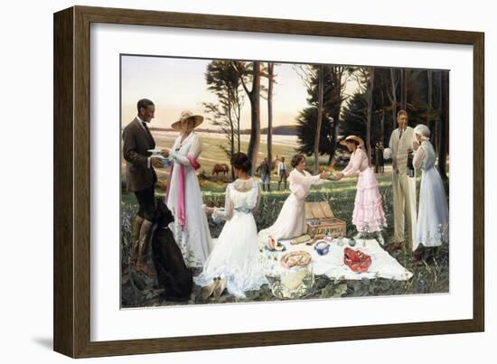 The Afternoon Picnic, 1919-Harald Slott-Moller-Framed Giclee Print