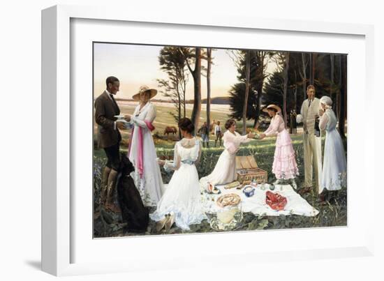 The Afternoon Picnic, 1919-Harald Slott-Moller-Framed Giclee Print