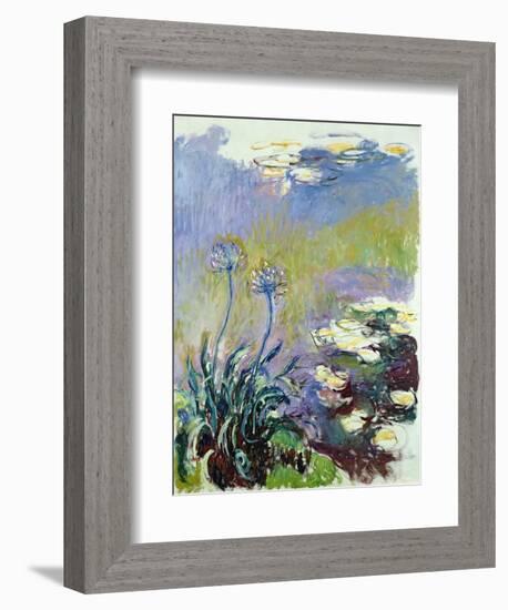 The Agapanthus, 1914-17-Claude Monet-Framed Giclee Print