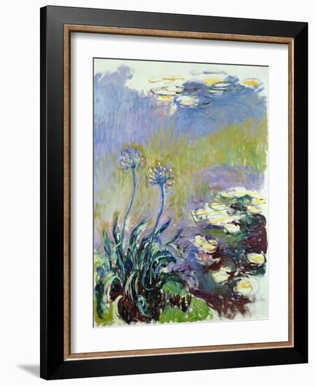 The Agapanthus, 1914-17-Claude Monet-Framed Giclee Print