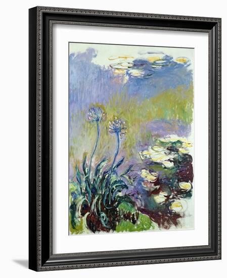 The Agapanthus, 1914-17-Claude Monet-Framed Giclee Print