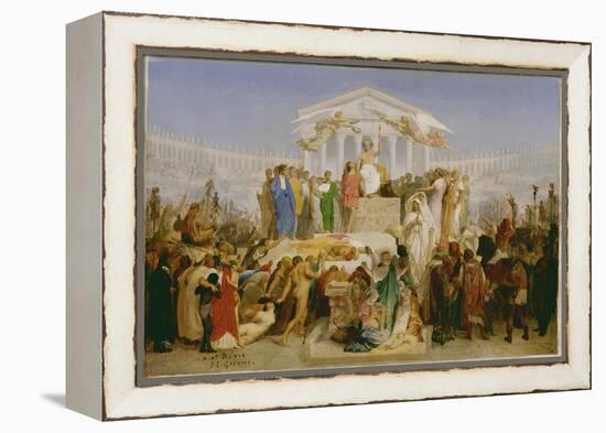 The Age of Augustus, the Birth of Christ, C.1852-54-Jean Leon Gerome-Framed Premier Image Canvas