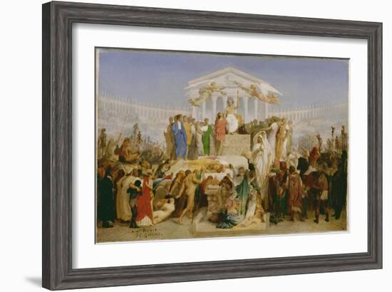 The Age of Augustus, the Birth of Christ, C.1852-54-Jean Leon Gerome-Framed Giclee Print