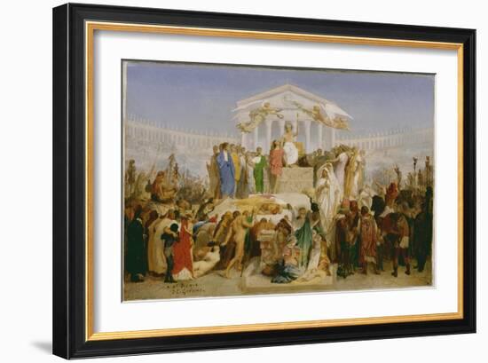 The Age of Augustus, the Birth of Christ, C.1852-54-Jean Leon Gerome-Framed Giclee Print