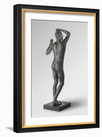 The Age of Bronze, Modeled 1875-77, Cast by Alexis Rudier (1874-1952) in 1925 (Bronze)-Auguste Rodin-Framed Giclee Print