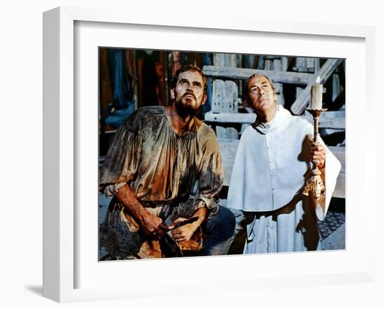 The Agony And The Ecstasy, Charlton Heston, Rex Harrison, 1965-null-Framed Photo