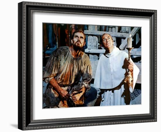 The Agony And The Ecstasy, Charlton Heston, Rex Harrison, 1965-null-Framed Photo