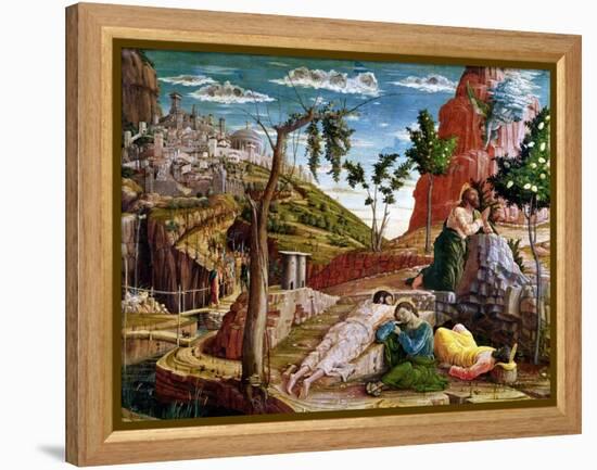 The Agony in the Garden, Left Hand Predella Panel from the Altarpiece of St. Zeno of Verona 1456-60-Andrea Mantegna-Framed Premier Image Canvas