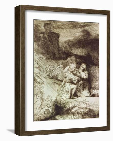 The Agony in the Garden-Rembrandt van Rijn-Framed Giclee Print