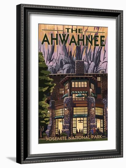 The Ahwahnee - Yosemite National Park - California-Lantern Press-Framed Premium Giclee Print