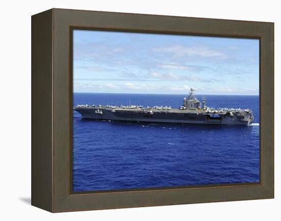 The Aircraft Carrier USS Abraham Lincoln Transits across the Pacific Ocean-Stocktrek Images-Framed Premier Image Canvas