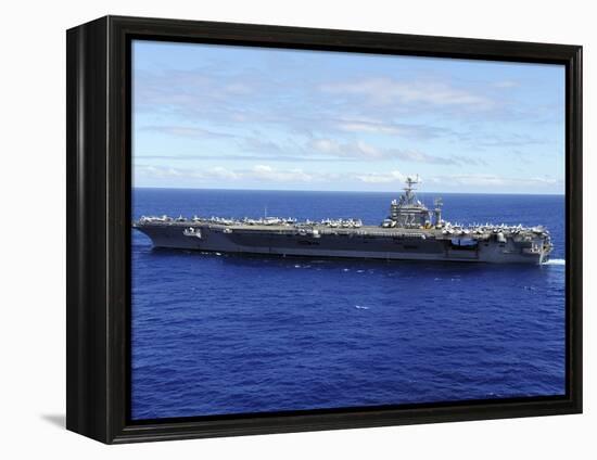 The Aircraft Carrier USS Abraham Lincoln Transits across the Pacific Ocean-Stocktrek Images-Framed Premier Image Canvas