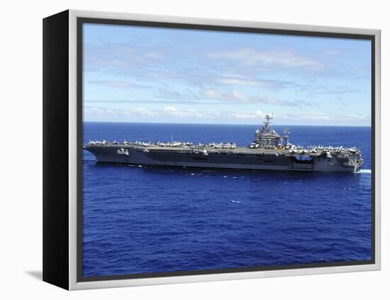 The Aircraft Carrier USS Abraham Lincoln Transits across the Pacific Ocean-Stocktrek Images-Framed Premier Image Canvas