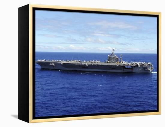 The Aircraft Carrier USS Abraham Lincoln Transits across the Pacific Ocean-Stocktrek Images-Framed Premier Image Canvas