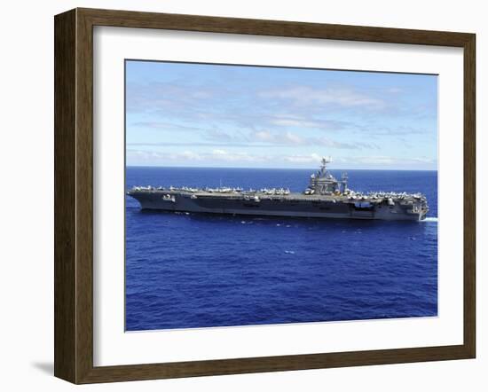 The Aircraft Carrier USS Abraham Lincoln Transits across the Pacific Ocean-Stocktrek Images-Framed Photographic Print