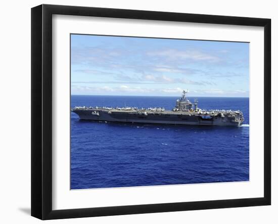 The Aircraft Carrier USS Abraham Lincoln Transits across the Pacific Ocean-Stocktrek Images-Framed Photographic Print