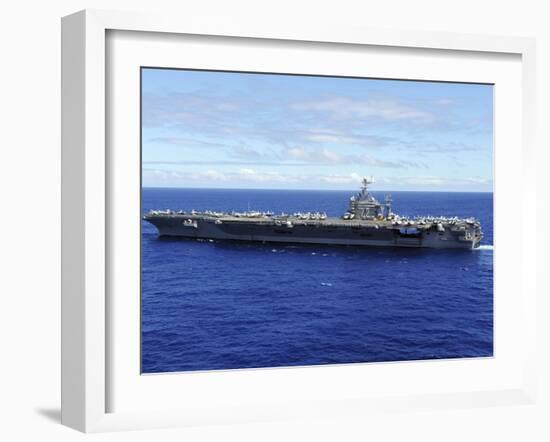 The Aircraft Carrier USS Abraham Lincoln Transits across the Pacific Ocean-Stocktrek Images-Framed Photographic Print