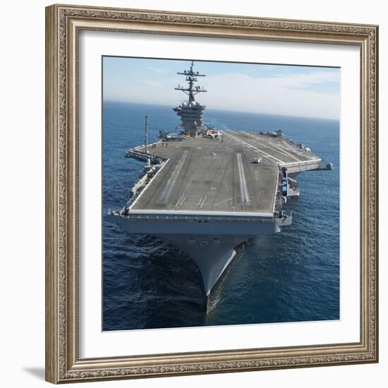 The Aircraft Carrier USS Carl Vinson in the Pacific Ocean-Stocktrek Images-Framed Photographic Print