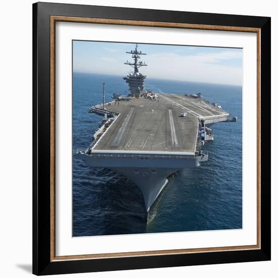 The Aircraft Carrier USS Carl Vinson in the Pacific Ocean-Stocktrek Images-Framed Photographic Print