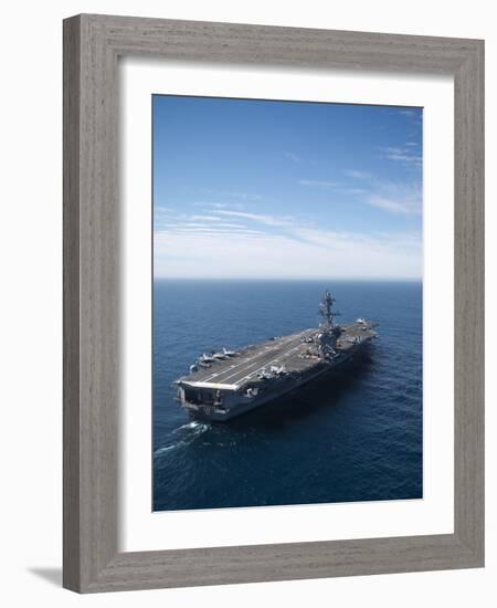 The Aircraft Carrier USS Carl Vinson in the Pacific Ocean-Stocktrek Images-Framed Photographic Print