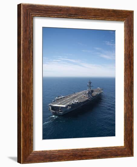 The Aircraft Carrier USS Carl Vinson in the Pacific Ocean-Stocktrek Images-Framed Photographic Print