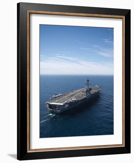 The Aircraft Carrier USS Carl Vinson in the Pacific Ocean-Stocktrek Images-Framed Photographic Print