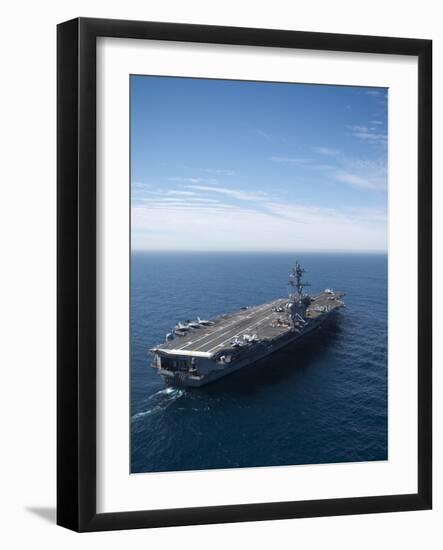 The Aircraft Carrier USS Carl Vinson in the Pacific Ocean-Stocktrek Images-Framed Photographic Print