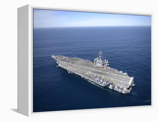 The Aircraft Carrier USS Carl Vinson in the Pacific Ocean-Stocktrek Images-Framed Premier Image Canvas