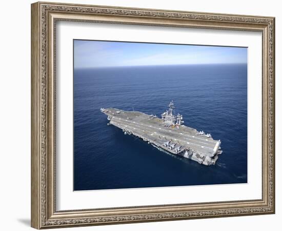 The Aircraft Carrier USS Carl Vinson in the Pacific Ocean-Stocktrek Images-Framed Photographic Print