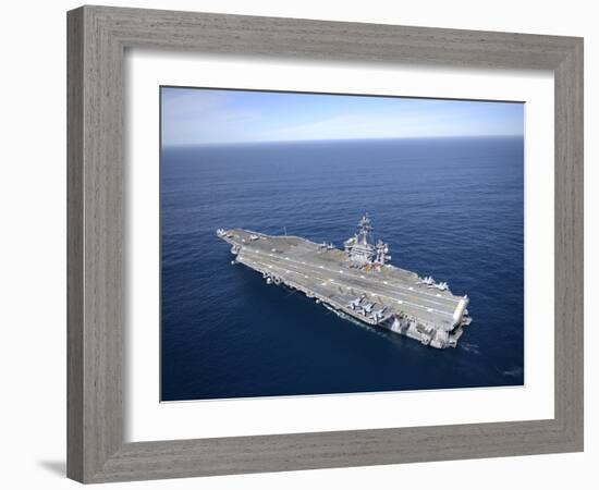 The Aircraft Carrier USS Carl Vinson in the Pacific Ocean-Stocktrek Images-Framed Photographic Print