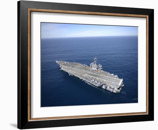 The Aircraft Carrier USS Carl Vinson in the Pacific Ocean-Stocktrek Images-Framed Photographic Print