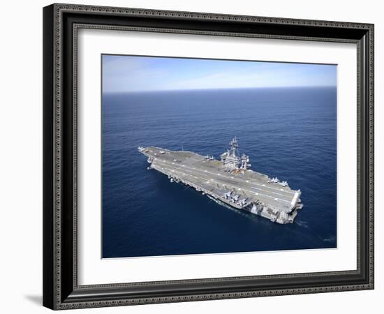 The Aircraft Carrier USS Carl Vinson in the Pacific Ocean-Stocktrek Images-Framed Photographic Print