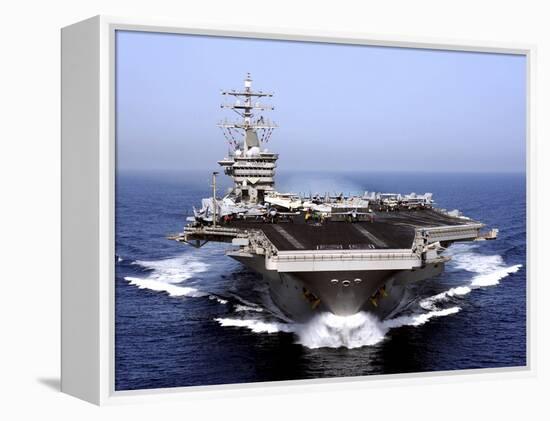 The Aircraft Carrier USS Dwight D. Eisenhower Transits the Arabian Sea-Stocktrek Images-Framed Premier Image Canvas