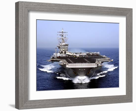 The Aircraft Carrier USS Dwight D. Eisenhower Transits the Arabian Sea-Stocktrek Images-Framed Photographic Print