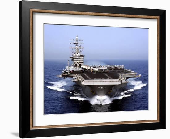 The Aircraft Carrier USS Dwight D. Eisenhower Transits the Arabian Sea-Stocktrek Images-Framed Photographic Print