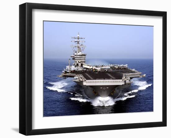 The Aircraft Carrier USS Dwight D. Eisenhower Transits the Arabian Sea-Stocktrek Images-Framed Photographic Print