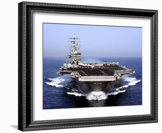 The Aircraft Carrier USS Dwight D. Eisenhower Transits the Arabian Sea-Stocktrek Images-Framed Photographic Print