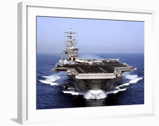 The Aircraft Carrier USS Dwight D. Eisenhower Transits the Arabian Sea-Stocktrek Images-Framed Photographic Print