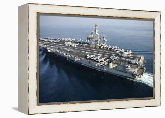 The Aircraft Carrier USS Nimitz Is Underway in the Arabian Gulf-null-Framed Premier Image Canvas