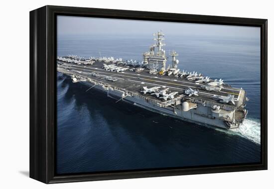 The Aircraft Carrier USS Nimitz Is Underway in the Arabian Gulf-null-Framed Premier Image Canvas