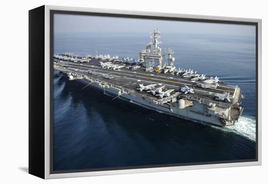 The Aircraft Carrier USS Nimitz Is Underway in the Arabian Gulf-null-Framed Premier Image Canvas