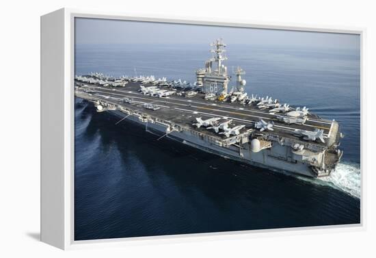 The Aircraft Carrier USS Nimitz Is Underway in the Arabian Gulf-null-Framed Premier Image Canvas