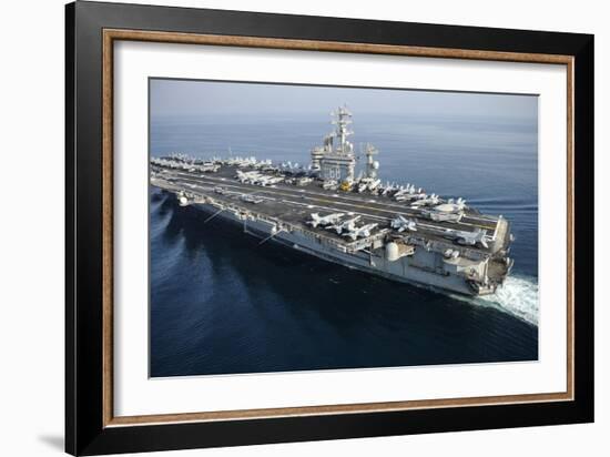 The Aircraft Carrier USS Nimitz Is Underway in the Arabian Gulf-null-Framed Photographic Print