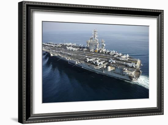 The Aircraft Carrier USS Nimitz Is Underway in the Arabian Gulf-null-Framed Photographic Print