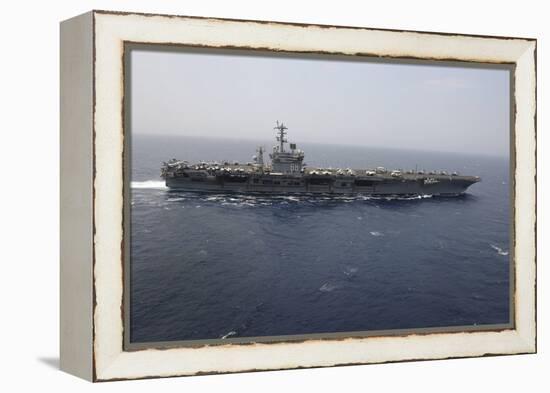 The Aircraft Carrier USS Nimitz Transits the Red Sea-null-Framed Premier Image Canvas