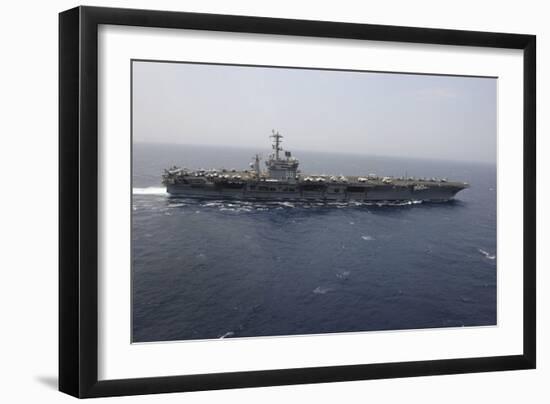 The Aircraft Carrier USS Nimitz Transits the Red Sea-null-Framed Photographic Print