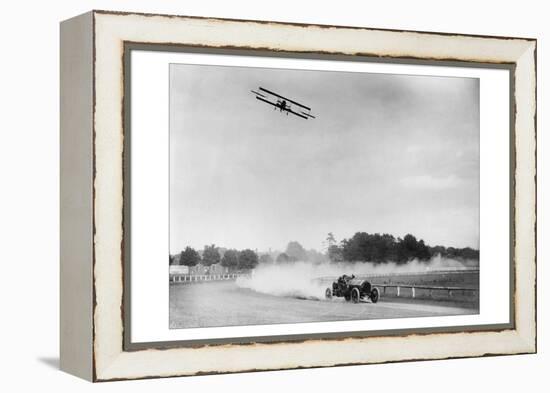 The Airplane Races the Automobile-null-Framed Stretched Canvas